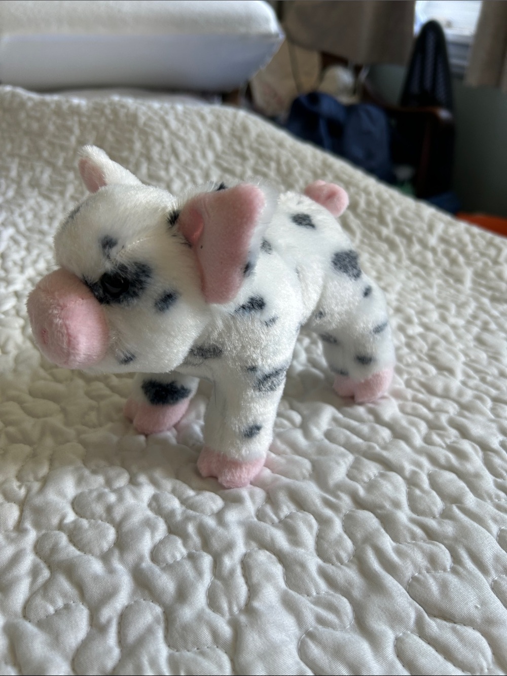 Douglas Plush Spotted Piglet Toy - White & Pink